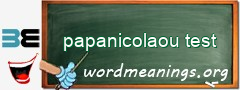 WordMeaning blackboard for papanicolaou test
